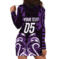 Custom Aotearoa Rangitane Hoodie Dress Maori Pattern New Zealand - Polynesian Pride