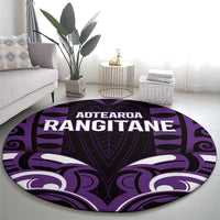 Aotearoa Rangitane Round Carpet Maori Pattern New Zealand - Polynesian Pride