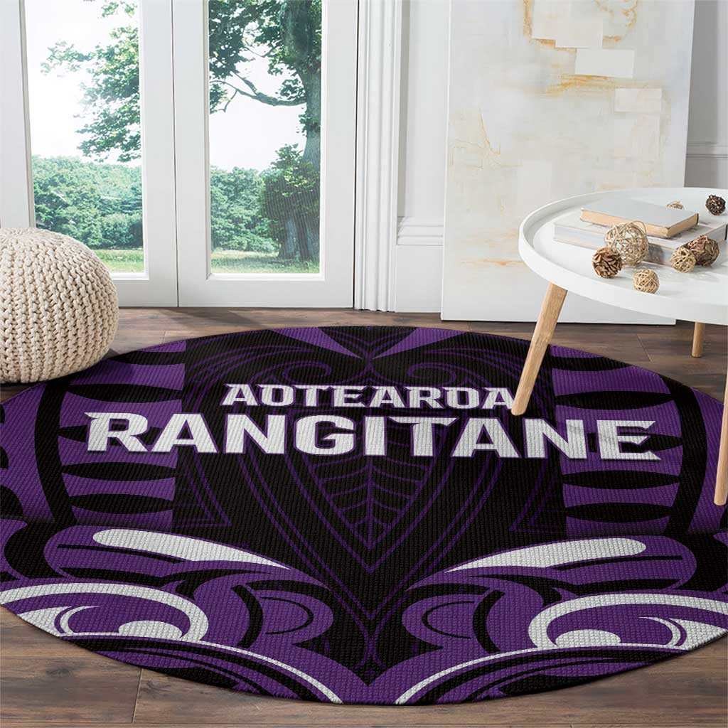 Aotearoa Rangitane Round Carpet Maori Pattern New Zealand - Polynesian Pride