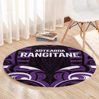 Aotearoa Rangitane Round Carpet Maori Pattern New Zealand - Polynesian Pride