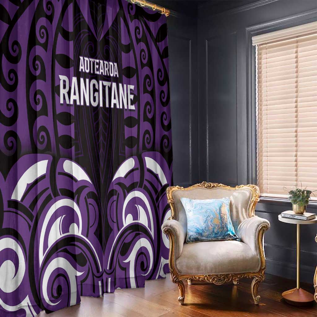 Aotearoa Rangitane Window Curtain Maori Pattern New Zealand - Polynesian Pride