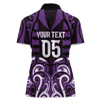 Custom Aotearoa Rangitane Women Polo Shirt Maori Pattern New Zealand - Polynesian Pride