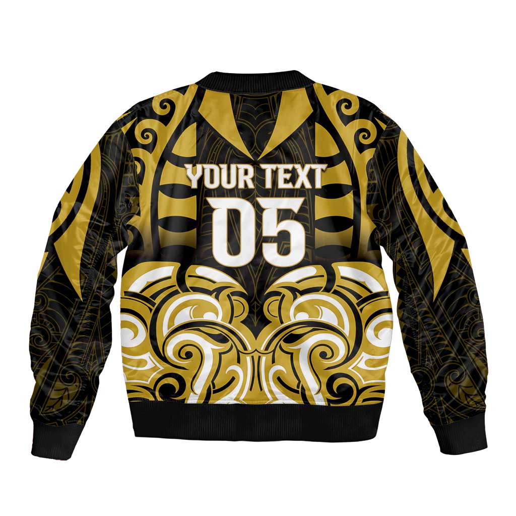 Custom Aotearoa Taranaki Bomber Jacket Maori Pattern New Zealand - Polynesian Pride