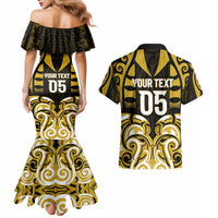 Custom Aotearoa Taranaki Couples Matching Mermaid Dress and Hawaiian Shirt Maori Pattern New Zealand - Polynesian Pride