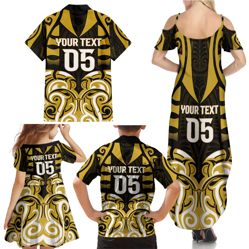 Custom Aotearoa Taranaki Family Matching Summer Maxi Dress and Hawaiian Shirt Maori Pattern New Zealand - Polynesian Pride