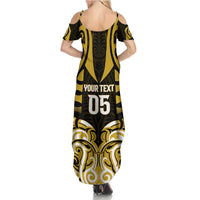 Custom Aotearoa Taranaki Family Matching Summer Maxi Dress and Hawaiian Shirt Maori Pattern New Zealand - Polynesian Pride
