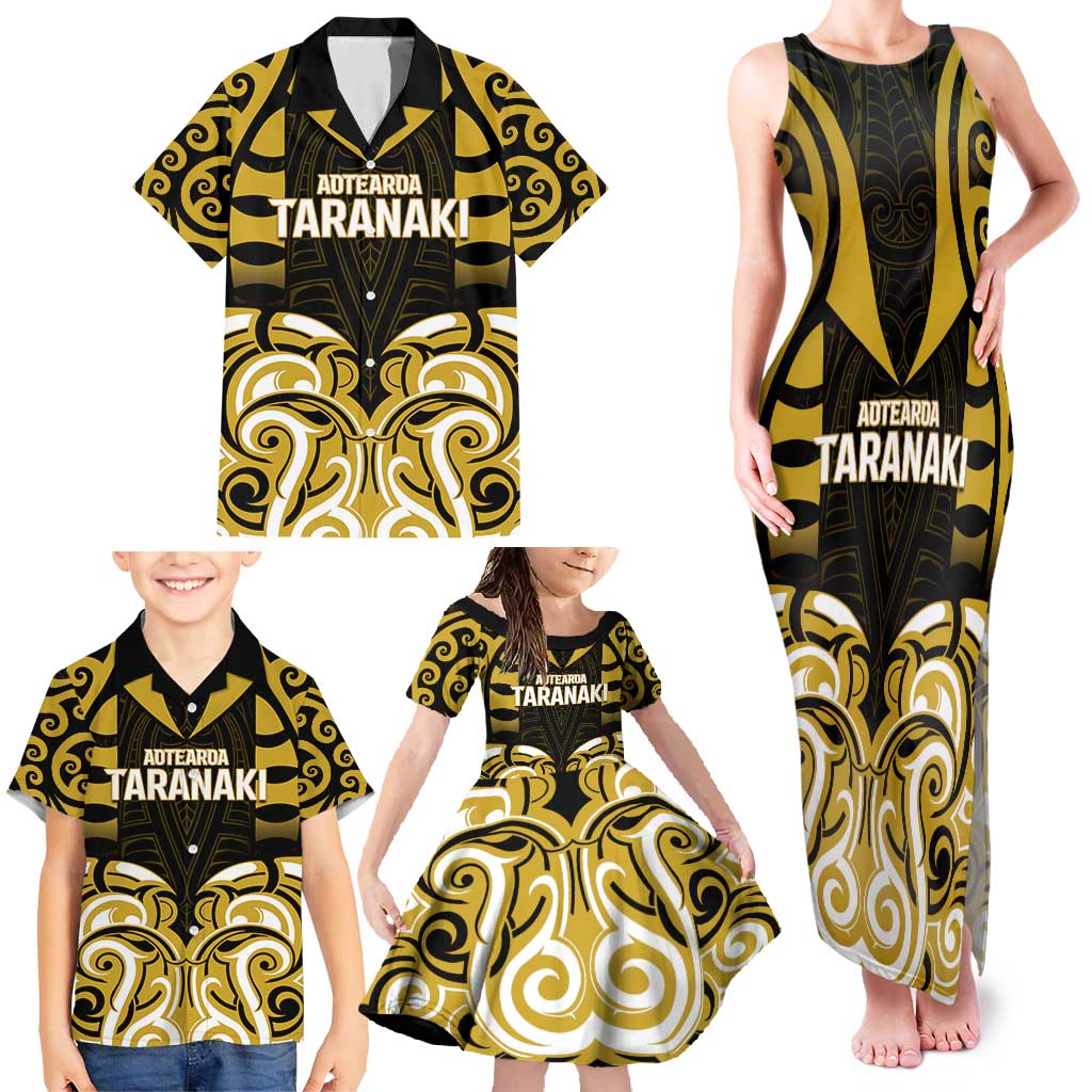 Custom Aotearoa Taranaki Family Matching Tank Maxi Dress and Hawaiian Shirt Maori Pattern New Zealand - Polynesian Pride