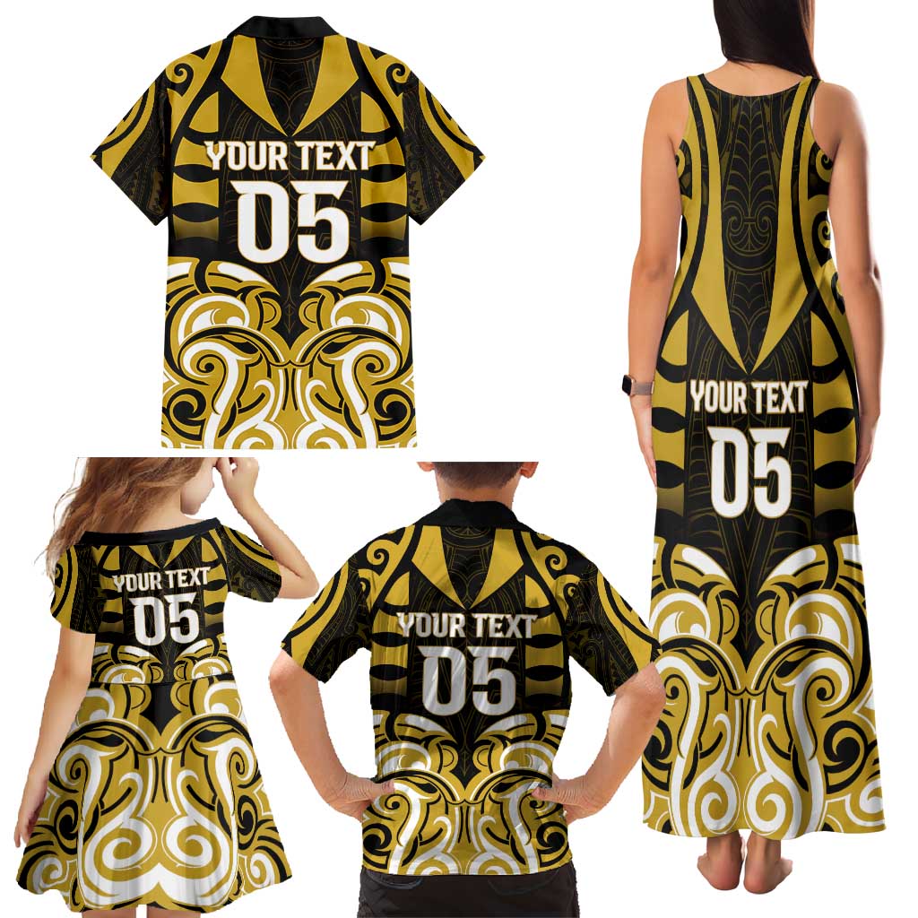 Custom Aotearoa Taranaki Family Matching Tank Maxi Dress and Hawaiian Shirt Maori Pattern New Zealand - Polynesian Pride