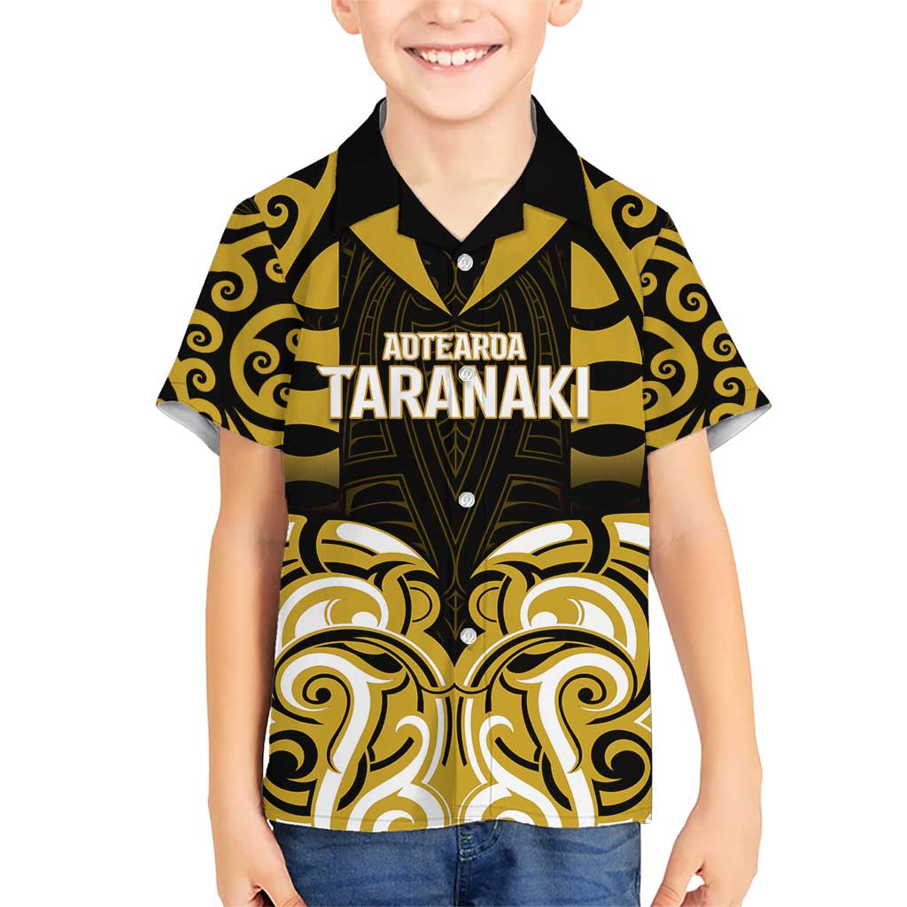 Custom Aotearoa Taranaki Kid Hawaiian Shirt Maori Pattern New Zealand - Polynesian Pride