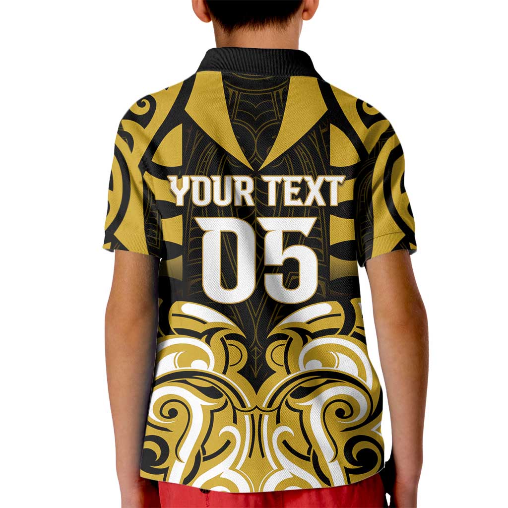 Custom Aotearoa Taranaki Kid Polo Shirt Maori Pattern New Zealand - Polynesian Pride