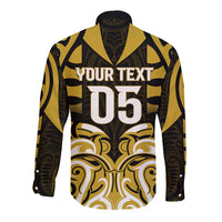 Custom Aotearoa Taranaki Long Sleeve Button Shirt Maori Pattern New Zealand - Polynesian Pride