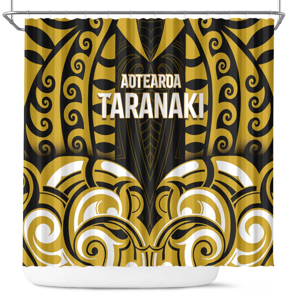 Aotearoa Taranaki Shower Curtain Maori Pattern New Zealand - Polynesian Pride