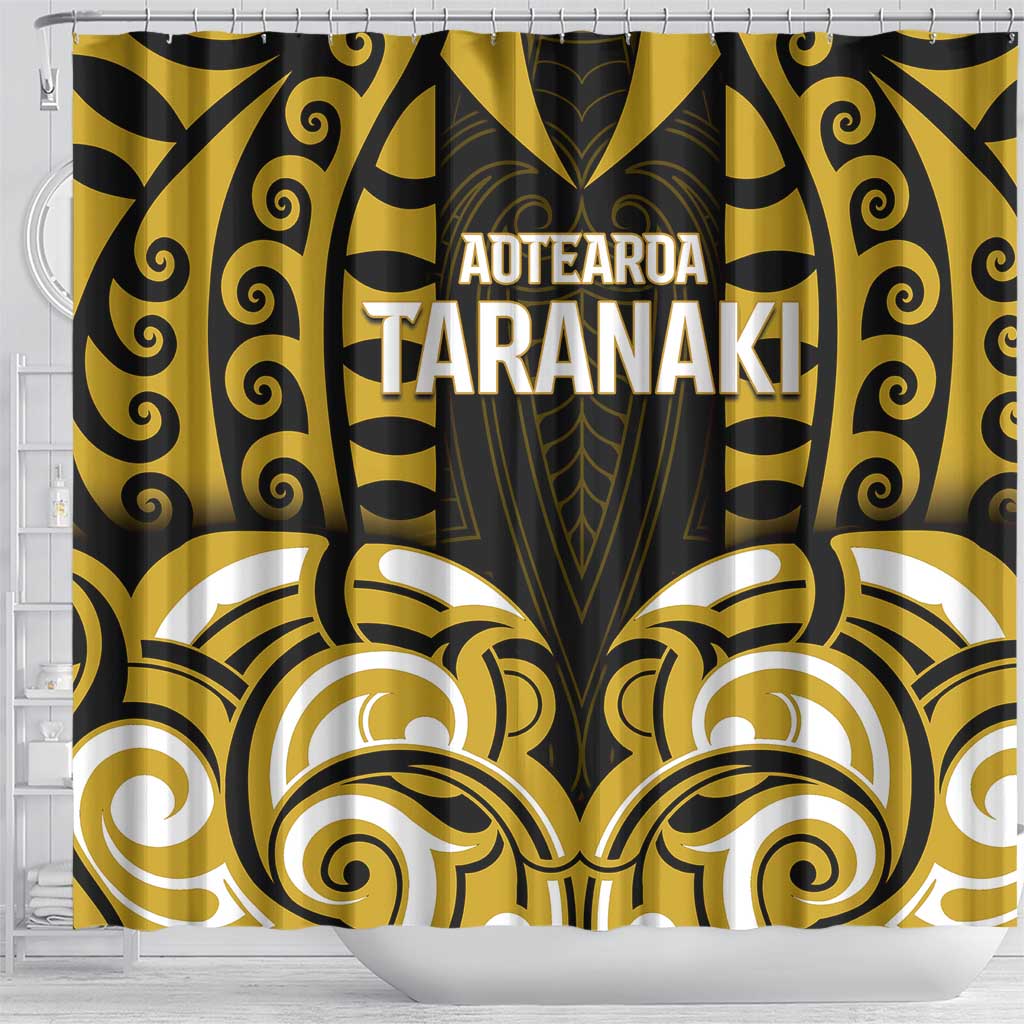Aotearoa Taranaki Shower Curtain Maori Pattern New Zealand - Polynesian Pride