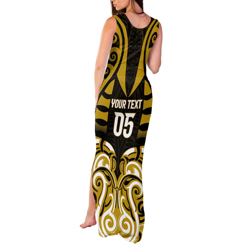 Custom Aotearoa Taranaki Tank Maxi Dress Maori Pattern New Zealand - Polynesian Pride