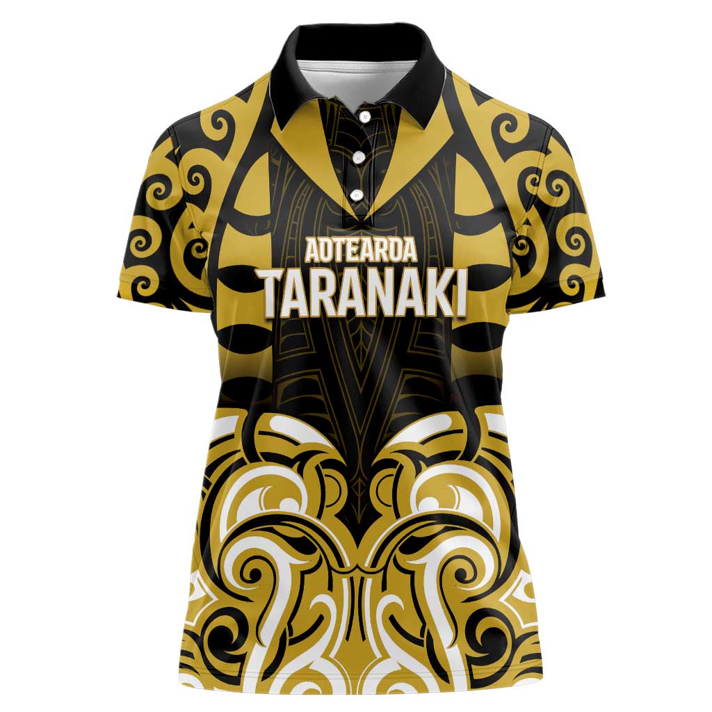 Custom Aotearoa Taranaki Women Polo Shirt Maori Pattern New Zealand - Polynesian Pride