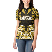 Custom Aotearoa Taranaki Women Polo Shirt Maori Pattern New Zealand - Polynesian Pride