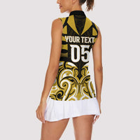 Custom Aotearoa Taranaki Women Sleeveless Polo Shirt Maori Pattern New Zealand - Polynesian Pride