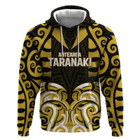 Custom Aotearoa Taranaki Zip Hoodie Maori Pattern New Zealand - Polynesian Pride