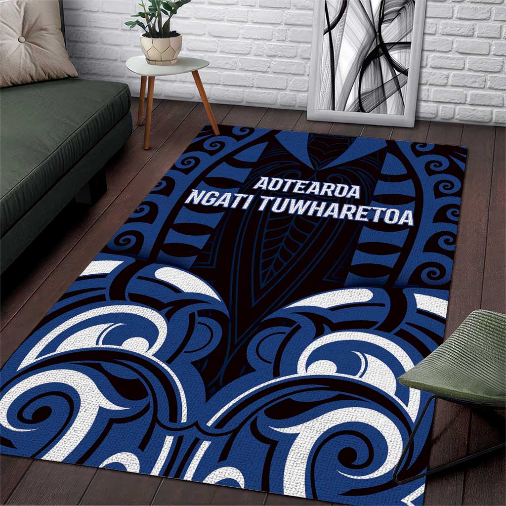 Aotearoa Ngati Tuwharetoa Area Rug Maori Pattern New Zealand - Polynesian Pride