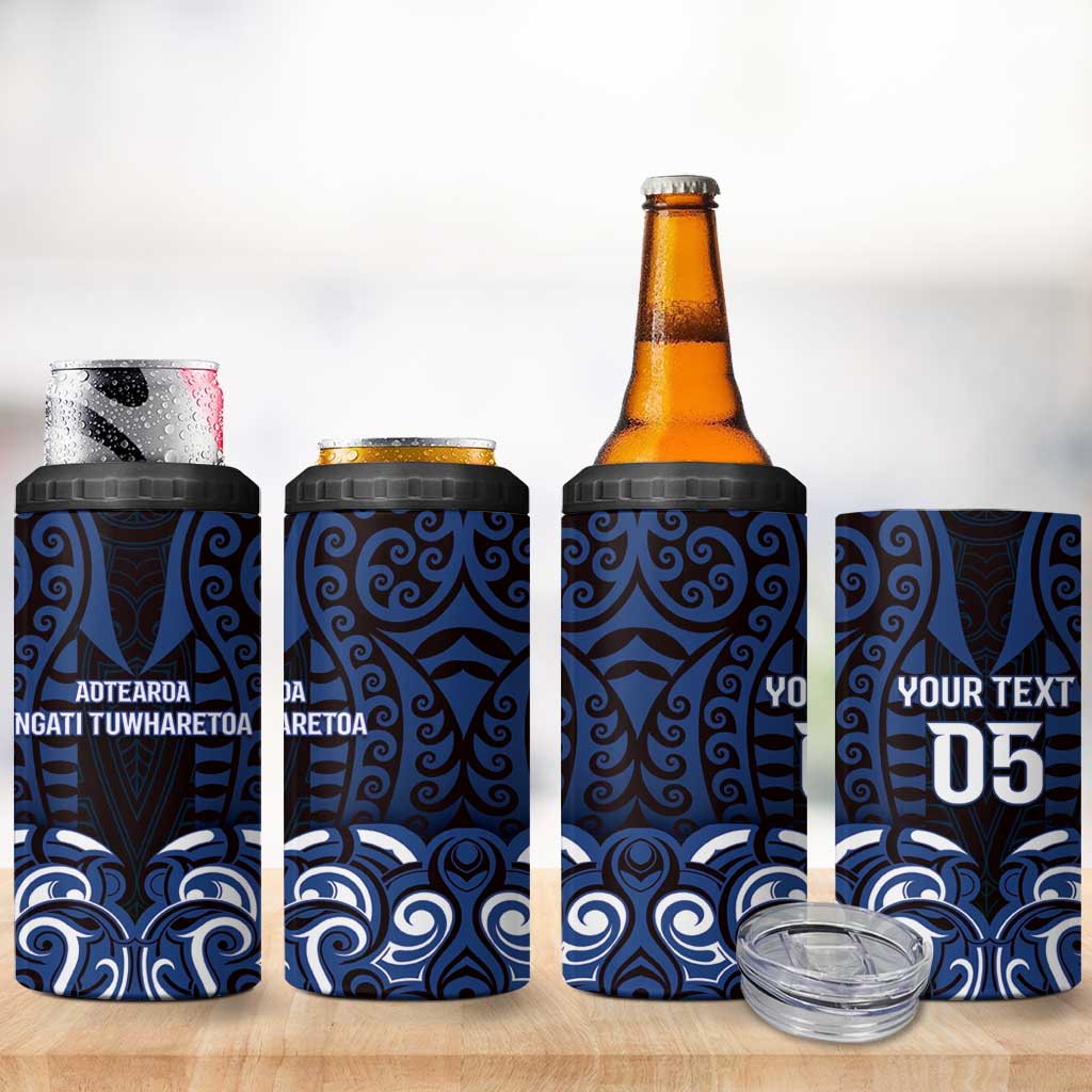 Custom Aotearoa Ngati Tuwharetoa 4 in 1 Can Cooler Tumbler Maori Pattern New Zealand - Polynesian Pride