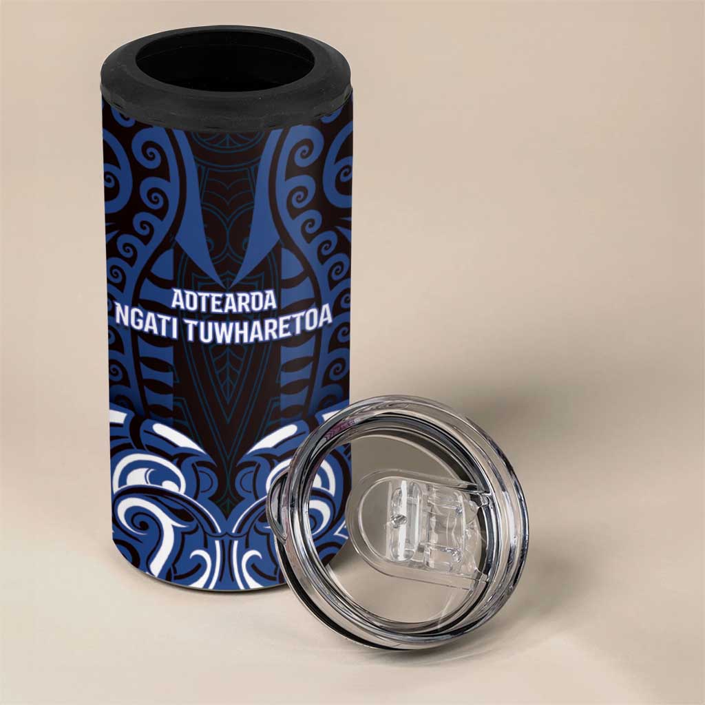 Custom Aotearoa Ngati Tuwharetoa 4 in 1 Can Cooler Tumbler Maori Pattern New Zealand - Polynesian Pride