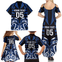 Custom Aotearoa Ngati Tuwharetoa Family Matching Summer Maxi Dress and Hawaiian Shirt Maori Pattern New Zealand - Polynesian Pride