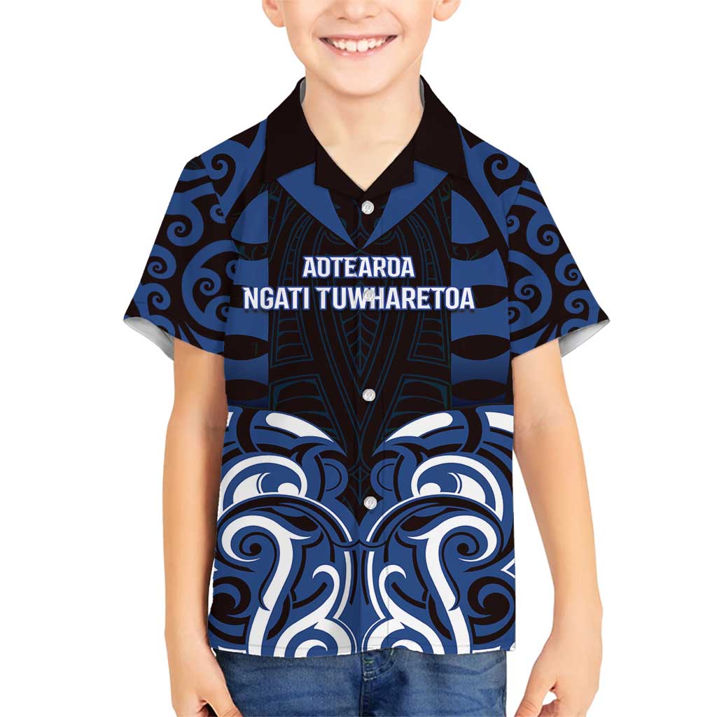 Custom Aotearoa Ngati Tuwharetoa Family Matching Summer Maxi Dress and Hawaiian Shirt Maori Pattern New Zealand - Polynesian Pride