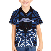 Custom Aotearoa Ngati Tuwharetoa Family Matching Tank Maxi Dress and Hawaiian Shirt Maori Pattern New Zealand - Polynesian Pride