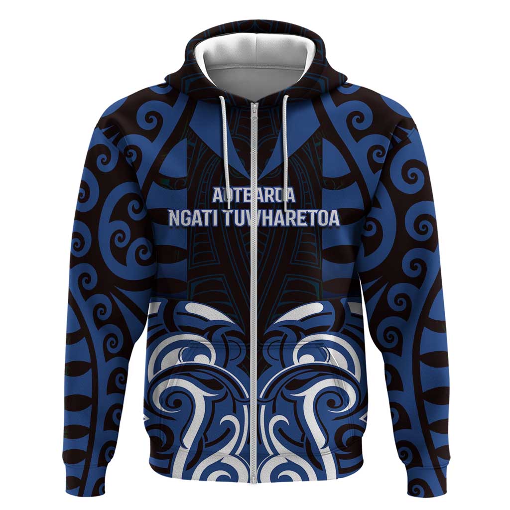 Custom Aotearoa Ngati Tuwharetoa Hoodie Maori Pattern New Zealand - Polynesian Pride
