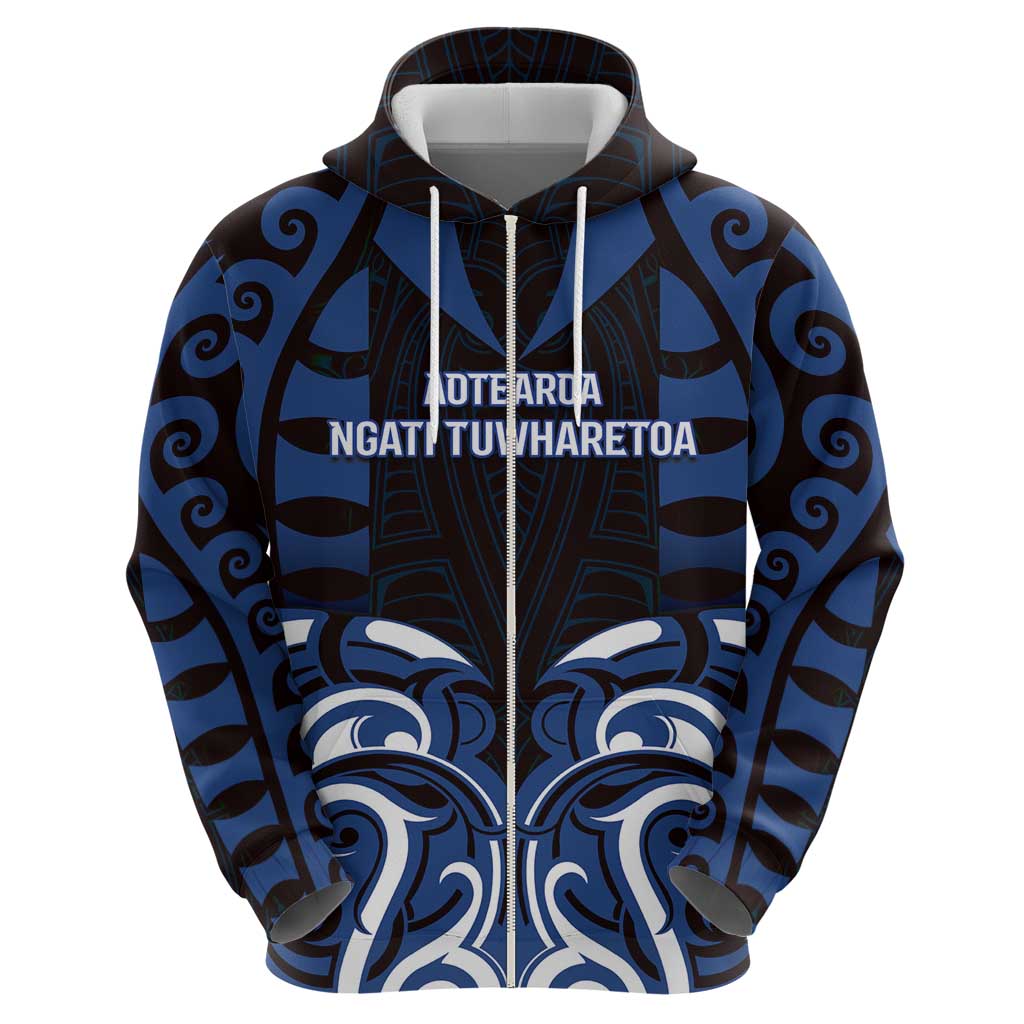 Custom Aotearoa Ngati Tuwharetoa Hoodie Maori Pattern New Zealand - Polynesian Pride