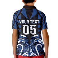Custom Aotearoa Ngati Tuwharetoa Kid Polo Shirt Maori Pattern New Zealand - Polynesian Pride