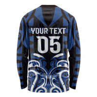 Custom Aotearoa Ngati Tuwharetoa Long Sleeve Shirt Maori Pattern New Zealand - Polynesian Pride