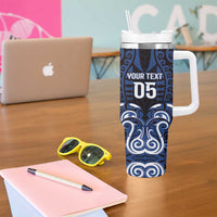 Custom Aotearoa Ngati Tuwharetoa Tumbler With Handle Maori Pattern New Zealand - Polynesian Pride