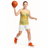 Hawaii Palaka Basketball Jersey Cute Ripe Mango Turtle On The Waves