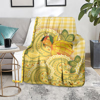Hawaii Palaka Blanket Cute Ripe Mango Turtle On The Waves DT05 - Polynesian Pride