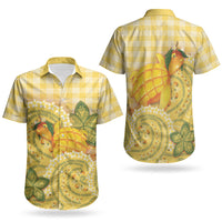 Hawaii Palaka Couples Matching Long Sleeve Bodycon Dress and Hawaiian Shirt Cute Ripe Mango Turtle On The Waves DT05 - Polynesian Pride