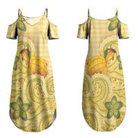 Hawaii Palaka Couples Matching Summer Maxi Dress and Hawaiian Shirt Cute Ripe Mango Turtle On The Waves DT05 - Polynesian Pride
