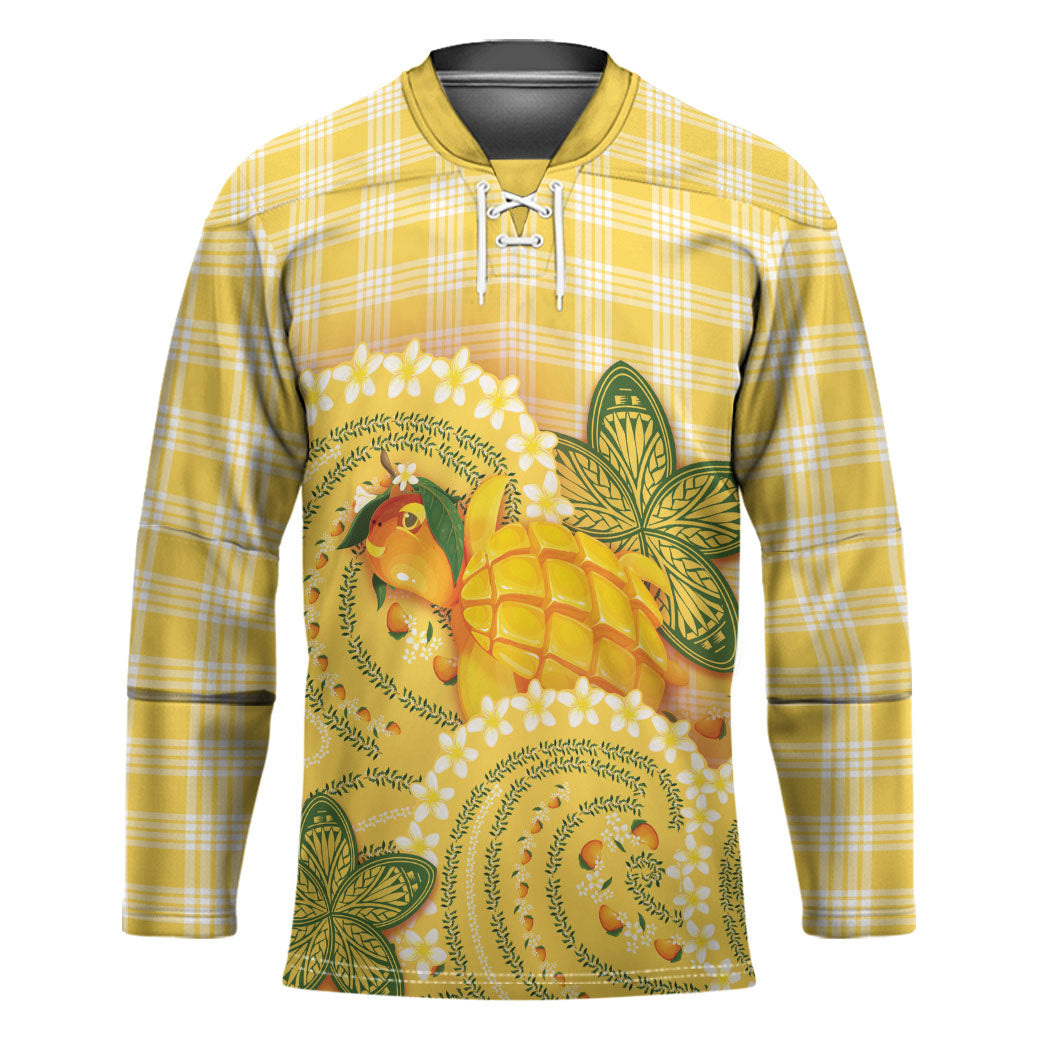 Hawaii Palaka Hockey Jersey Cute Ripe Mango Turtle On The Waves