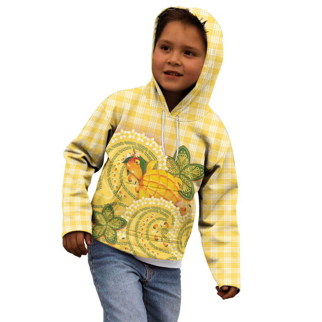 Hawaii Palaka Kid Hoodie Cute Ripe Mango Turtle On The Waves