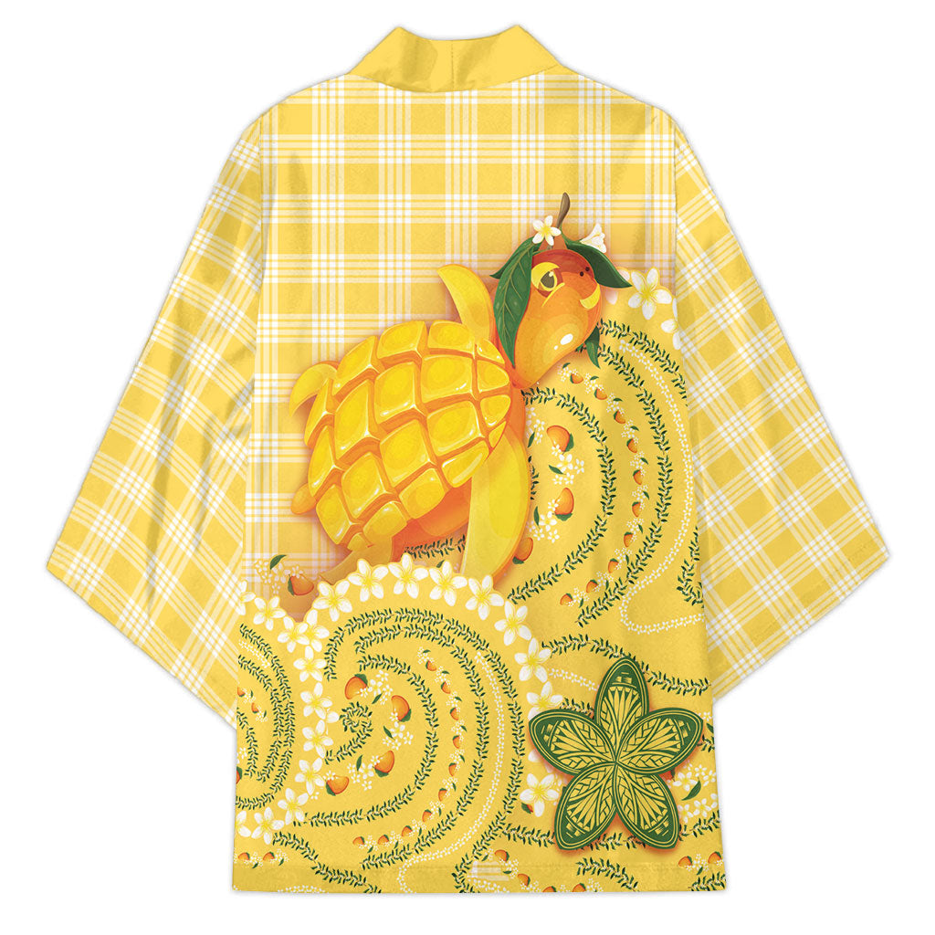 Hawaii Palaka Kimono Cute Ripe Mango Turtle On The Waves DT05 - Polynesian Pride