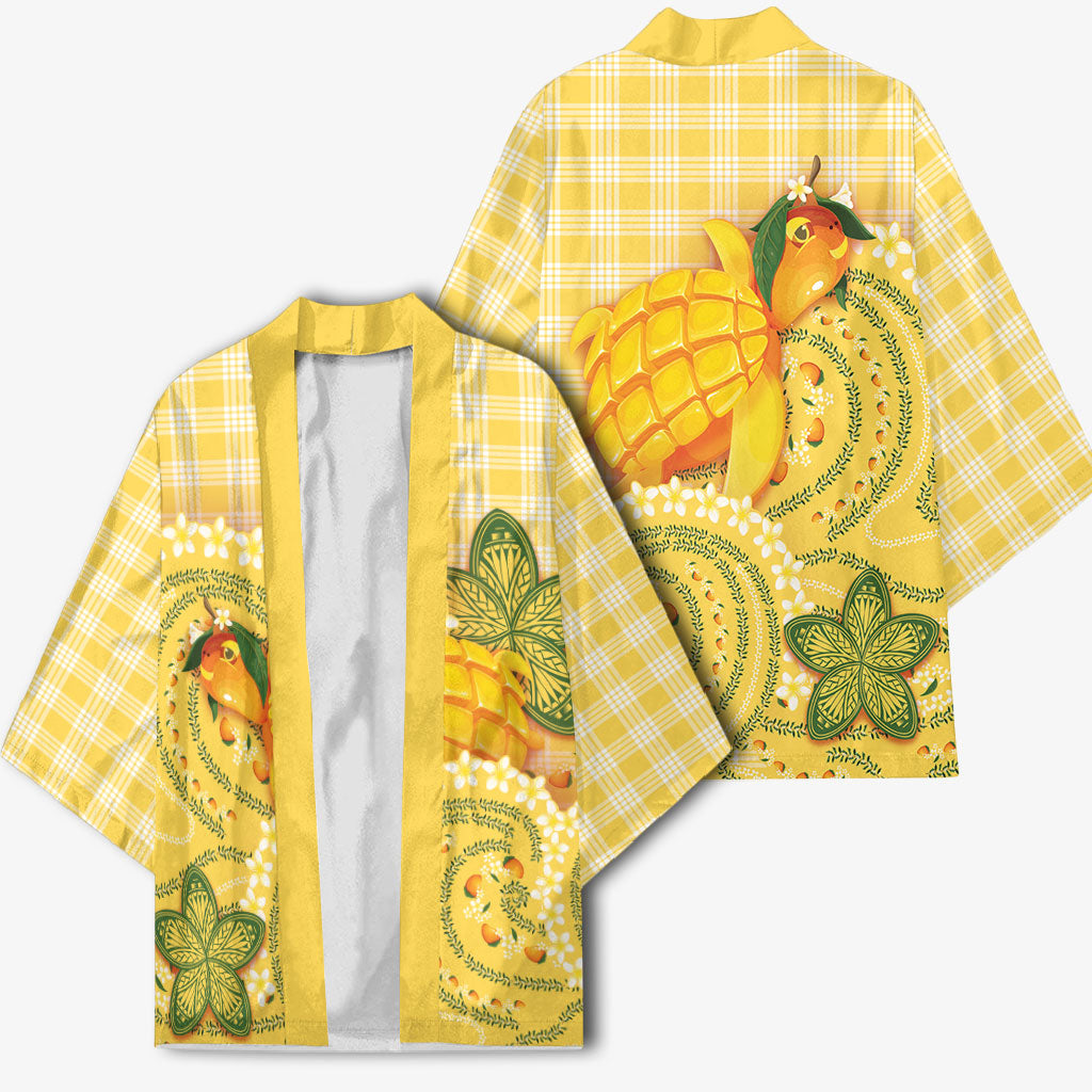 Hawaii Palaka Kimono Cute Ripe Mango Turtle On The Waves DT05 - Polynesian Pride