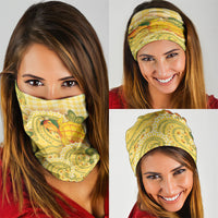 Hawaii Palaka Neck Gaiter Cute Ripe Mango Turtle On The Waves DT05 - Polynesian Pride
