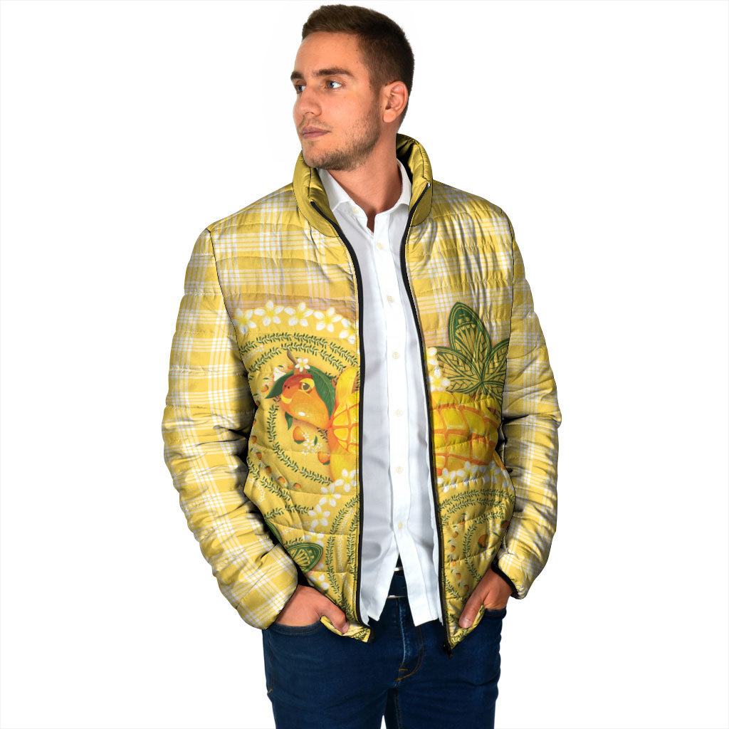 Hawaii Palaka Padded Jacket Cute Ripe Mango Turtle On The Waves DT05 - Polynesian Pride