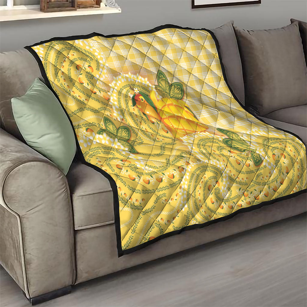 Hawaii Palaka Quilt Cute Ripe Mango Turtle On The Waves DT05 - Polynesian Pride