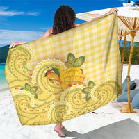 Hawaii Palaka Sarong Cute Ripe Mango Turtle On The Waves DT05 One Size 44 x 66 inches Yellow - Polynesian Pride