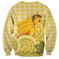 Hawaii Palaka Sweatshirt Cute Ripe Mango Turtle On The Waves DT05 - Polynesian Pride