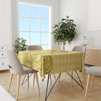 Hawaii Palaka Tablecloth Cute Ripe Mango Turtle On The Waves DT05 - Polynesian Pride