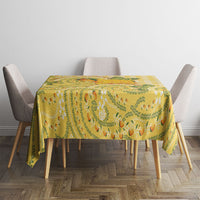 Hawaii Palaka Tablecloth Cute Ripe Mango Turtle On The Waves DT05 - Polynesian Pride