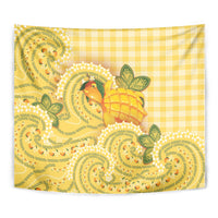 Hawaii Palaka Tapestry Cute Ripe Mango Turtle On The Waves DT05 - Polynesian Pride