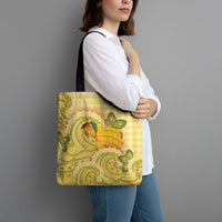 Hawaii Palaka Tote Bag Cute Ripe Mango Turtle On The Waves DT05 - Polynesian Pride